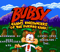 Bubsy in Claws Encounters of the Furred Kind