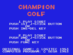 Champion Golf